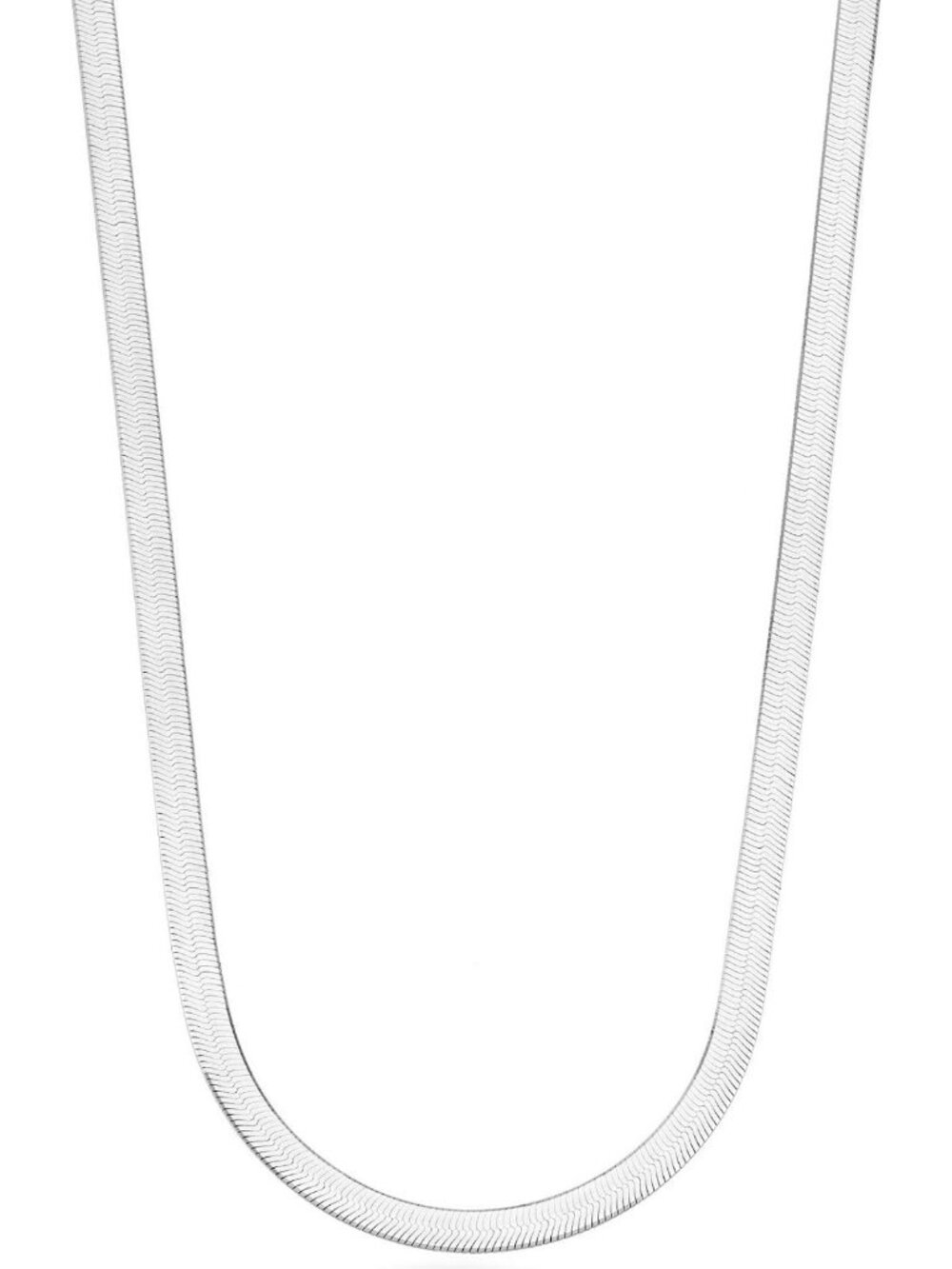 Elegant 18K Gold Plated Herringbone Necklace in 925 Sterling Silver - Italian